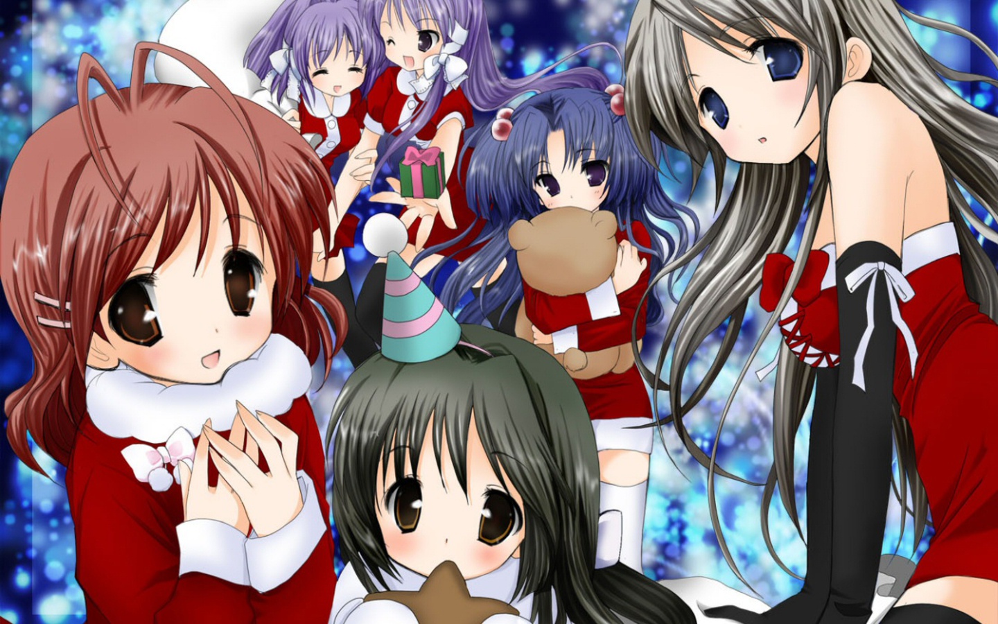 Anime Girls Christmas 1 Desktop Background